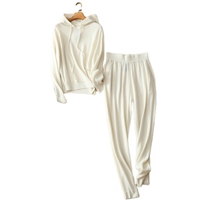 Özel kadın kazak seti iki parçalı Set örme jumper Twinset örme pantolon kazak OEM ODM kız bahar üç adet Set kış - Product Image 6