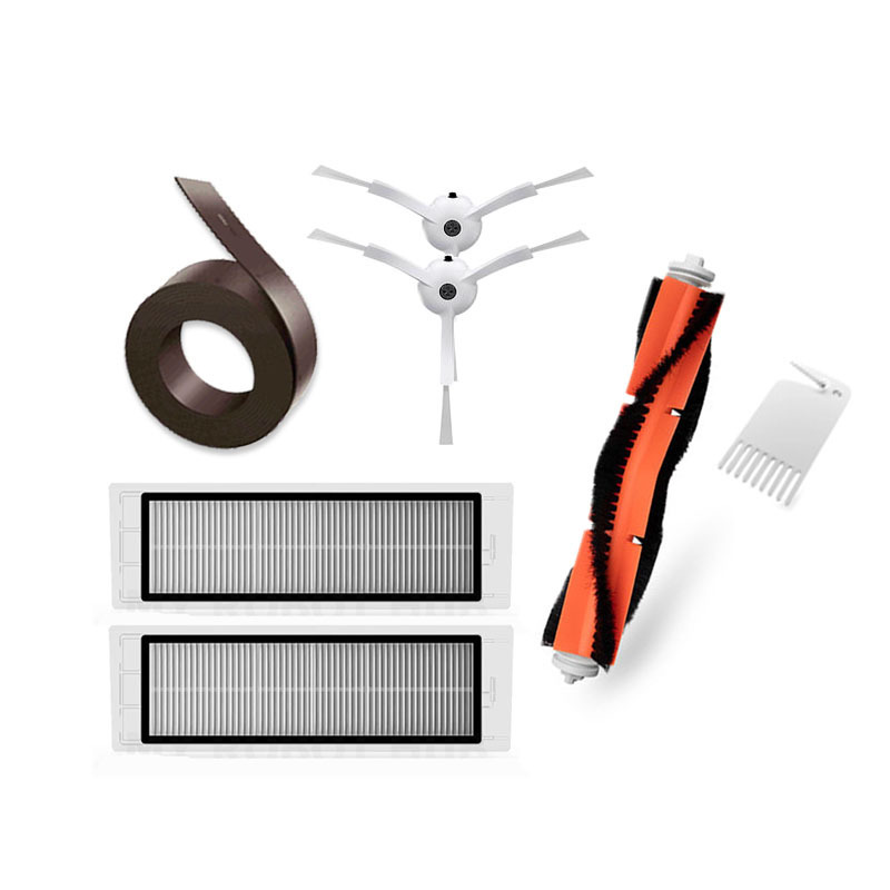 Main brush, side brush, filter screen, virtual wall