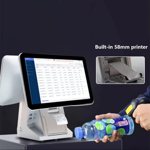 Sistema Android de pantalla táctil de doble pantalla de 15,6 pulgadas, máquina de facturación de caja registradora todo en uno, Terminal POS, Software gratuito para tienda - Product Image 4
