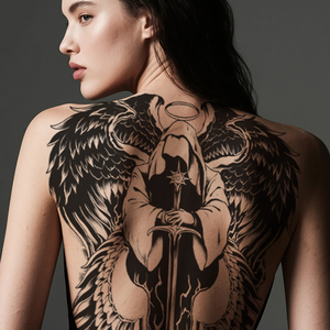 Новая Водонепроницаемая Полуперманентная наклейка для татуировок с Полной Спиной Нетоксичная травяная соковая бумага для нанесения на тело - Product Image 3