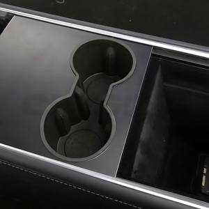 テスラモデル3用カーアクセサリーTpeウォーターカップホルダーアクセサリー - Product Image 4