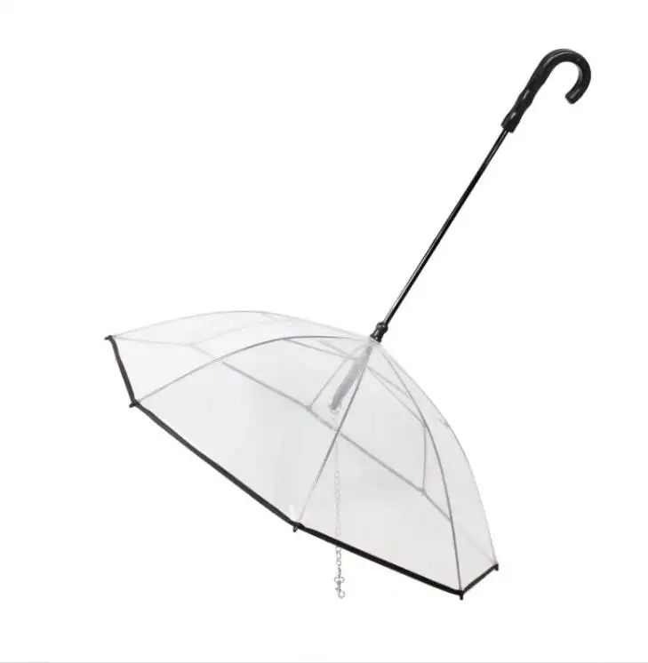 Nouveau produit promotionnel Impression de logo personnalisé Parapluies transparents d'extérieur coupe-vent et imperméables pour chiens à vendre