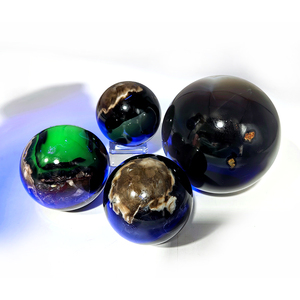 Wholesale Natural Crystal <strong>Agate</strong> Ball Brazil <strong>Agate</strong> With UV Reaction Polished Volcano <strong>Agate</strong> Spheres Healing Stone for Fengshui - Product Image 2
