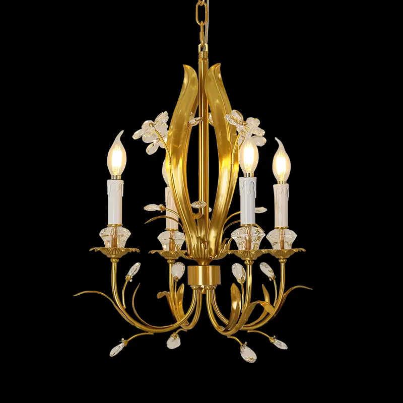 JewelleryTop אירופאי אור נברשת זהב צמח עיצוב תאורה creative צרפתית תליון אור