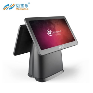 15 дюймов емкостный сенсорный экран pos системы windows компьютер с четырехъядерным процессором 80 мм терминала принтер - Product Image 5