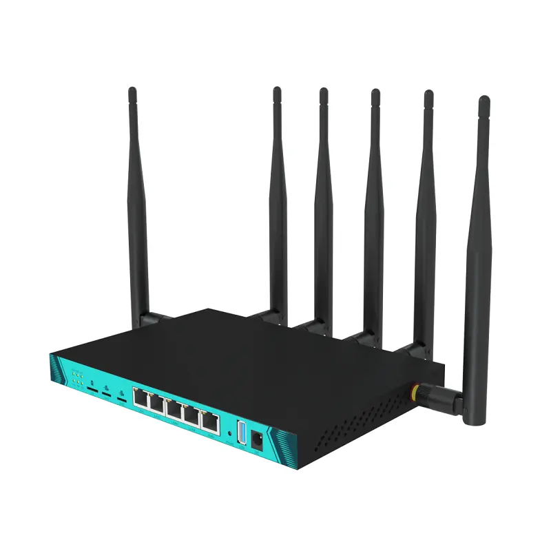 256MB RAM 1000Mbps LAN Puerto 3g 4G lte wifi 1200mbps tarjeta dual sim router