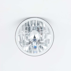 5.75&quot; Circular Semi-enclosed Beam Headlamp 5.75 Inch Round Headlights With White/Amber <strong>LED</strong> Halo ADAPTS H4 Bulb - Product Image 2
