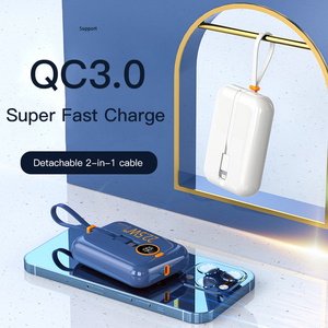 Banco de energía de 20000mAh, cargador PD22.5w QC3.0 de carga rápida con cables integrados - Product Image 3