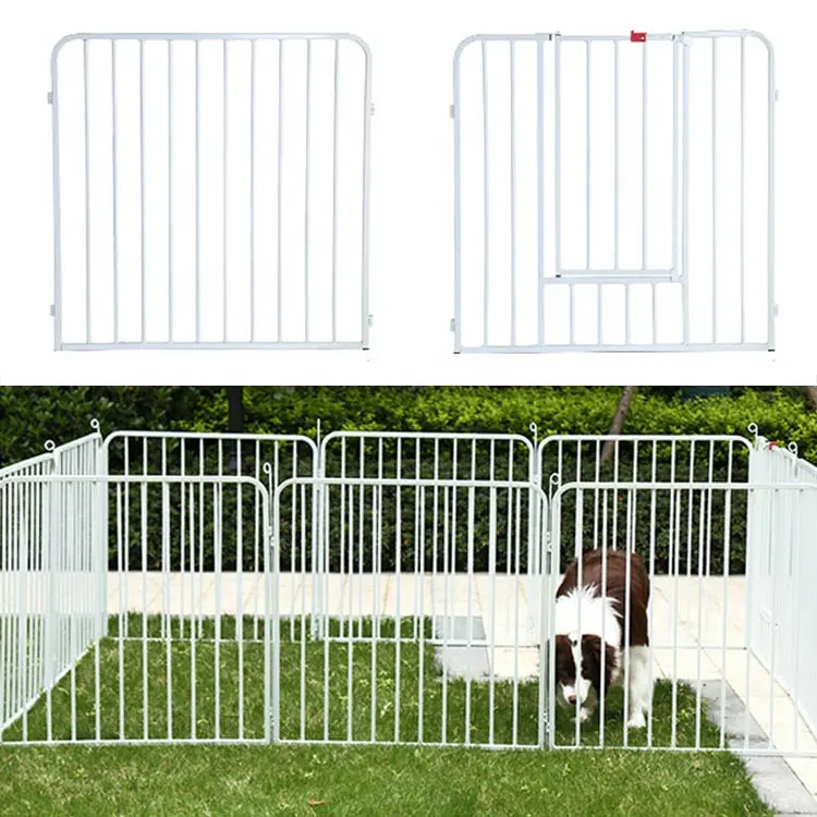 8/10 Tấm Mèo Lều Giường Giao Hàng Phòng Thú Cưng Di Động Chó Playpen Folding Park Lồng Run House Puppy Kennels Octagon Hàng Rào