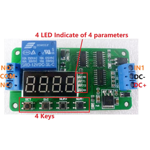 DC 5-24V modulo Timer multifunzione relè ON/OFF ciclo Trigger ritardo semplice PCL Board - Product Image 6