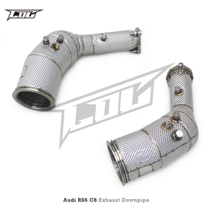 ท่อไอเสียสเตนเลสแบบมีขั้วปลายท่อที่มี opf/gpf ท่ออ่อนสำหรับ C8 RS7 Audi RS6 4.0T 2021-2022 - Product Image 5