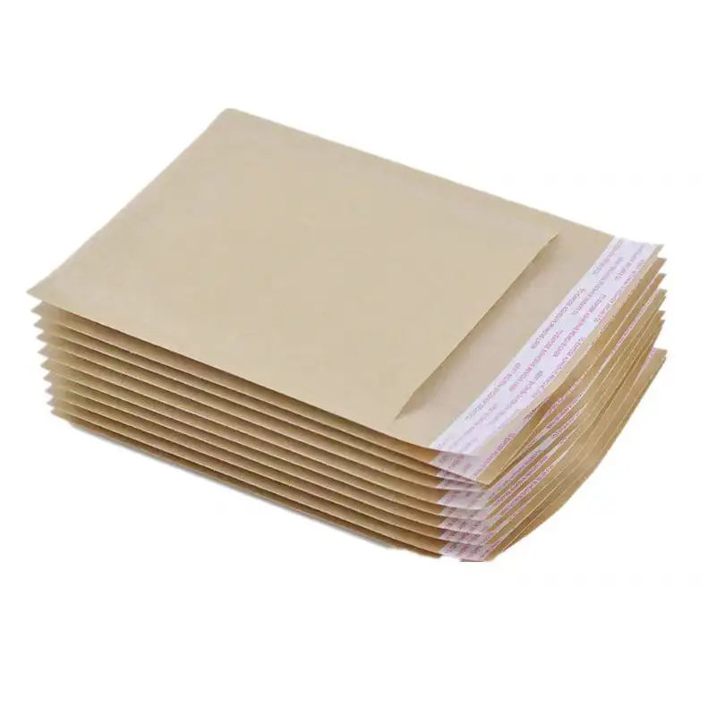 מלאי נייר קראפט מרופד בצבע טהור מעובה דיוור שקית שליחים עמיד בפני זעזועים אריזת מעטפה חסינת לחות שקית אקספרס