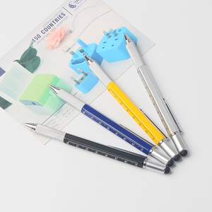 5合1多功能手写笔，带螺丝刀和直尺Ver和直尺圆珠笔笔芯徽标笔 - Product Image 2