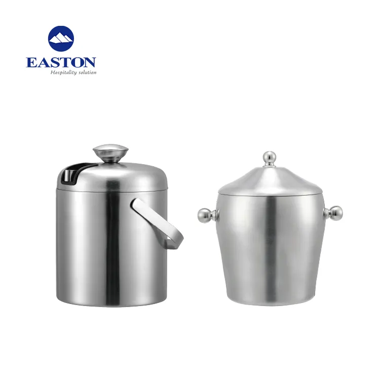 High quality metal ice bucket with handle