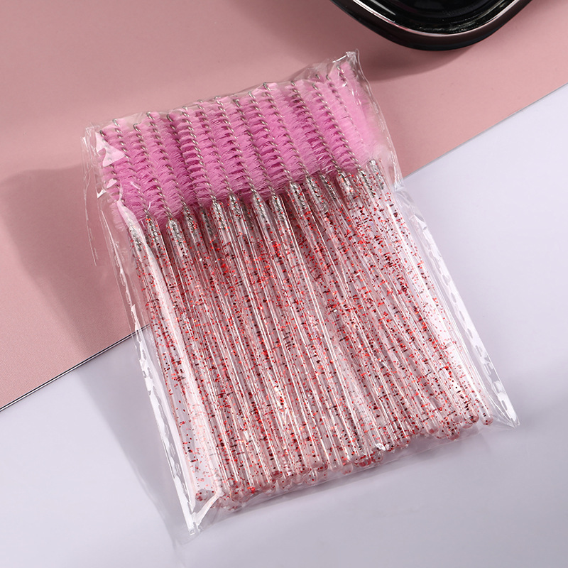 Cepillo para pestañas rosa+dorado