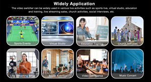 Conmutador de video portátil de 5 canales con entrada 4K, para producción en el sitio, transmisión en vivo y múltiples interfaces - Product Image 5