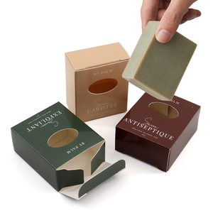 Thấp moq tùy chỉnh bao bì mỹ phẩm Hộp Tùy chỉnh in ấn logo xà phòng hộp với cửa sổ - Product Image 1