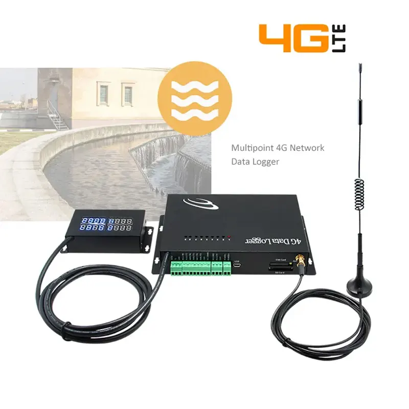 4G-canal de temperatura multicanal, rastreador de datos, 4G