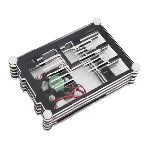 RASPBERRY PI 4B guscio lampone PI 9 strati nero e trasparente custodia con ventaglio - Product Image 5