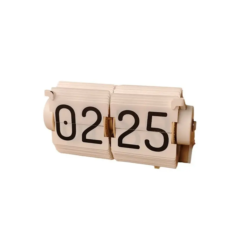 Personalizzato Retro digitale da tavolo capovolgere la pagina del saldo dell'orologio tornitura orologio da scrivania Auto Flip calendario con colori opzionali