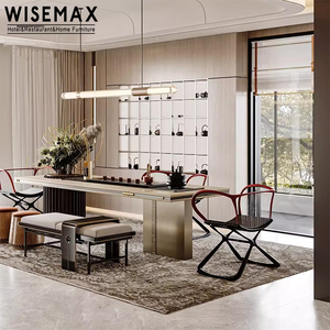 Wisemax เก้าอี้ออตโตมันสำหรับพักผ่อนทำจากไม้กรอบสแตนเลสสตีลดีไซน์ยุโรปแบบนีโอคลาสสิกเฟอร์นิเจอร์สไตล์วิลลา - Product Image 2