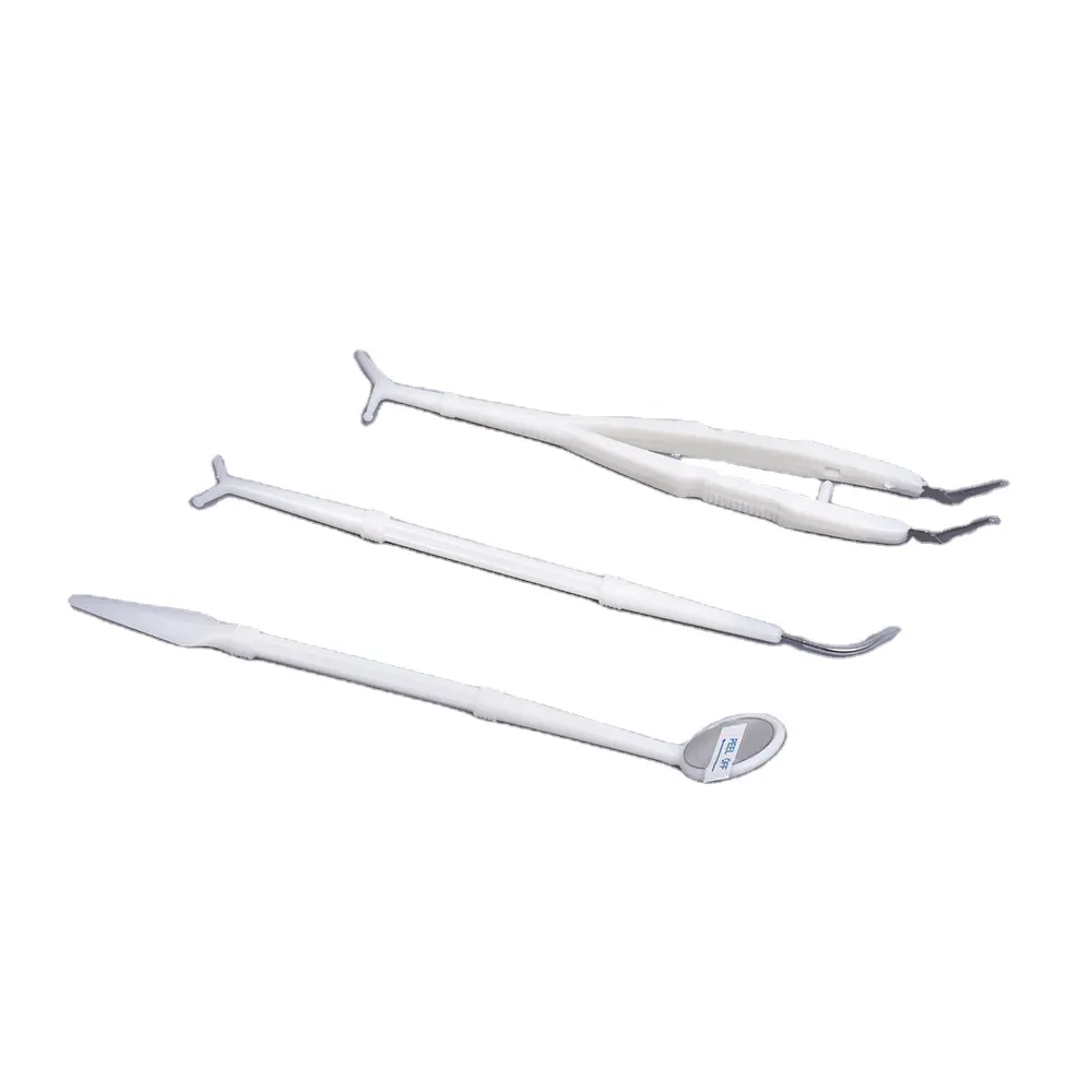 CE ISO Arrpoved Sterile Disposable Dental Examination Tools Kit 3 Pcs Oral Care Dental Hygiene Set