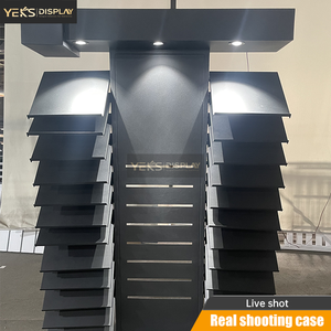 Hiện đại có thể gập lại khung kim loại sàn gỗ hiển thị đứng cho bảng màu và vật liệu xây dựng showroom - Product Image 4