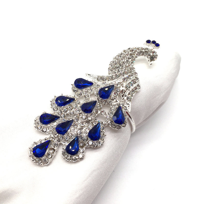 Blue in silver metal
