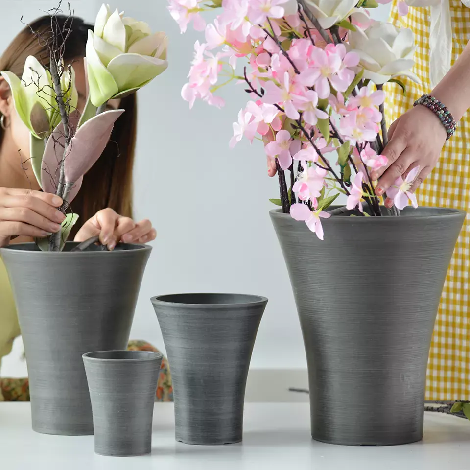 Floreros de decoración para el hogar, macetas de flores para interior y exterior, suministros de jardín de lujo