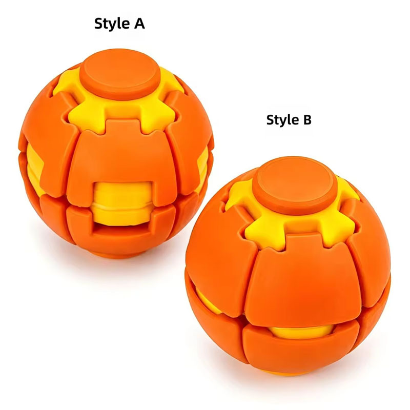 Balle anti-stress rotative orange - B