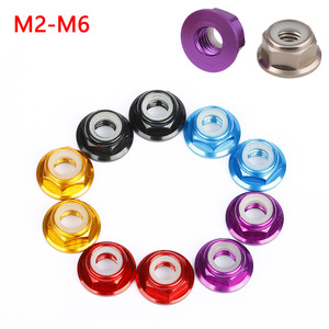 Đai Ốc Lục Giác Nhôm Đai Ốc Khóa Hex Nylon Hợp Kim Nhôm M2 M3 M4 M5 M6 Đai Ốc Tự Khóa - Product Image 2