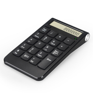 Inalámbrico 2,4G Usb número teclado/calculadora con pantalla Digital recargable Mini 19 teclas numérico inteligente teclado Oficina