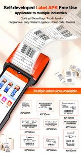 Android 14 màn hình cảm ứng cầm tay POS thiết bị đầu cuối di động 6.5 inch 4 gam màu xanh răng <span class=keywords><strong>Wifi</strong></span> điểm của hệ thống bán hàng với máy in nhãn - Product Image 6