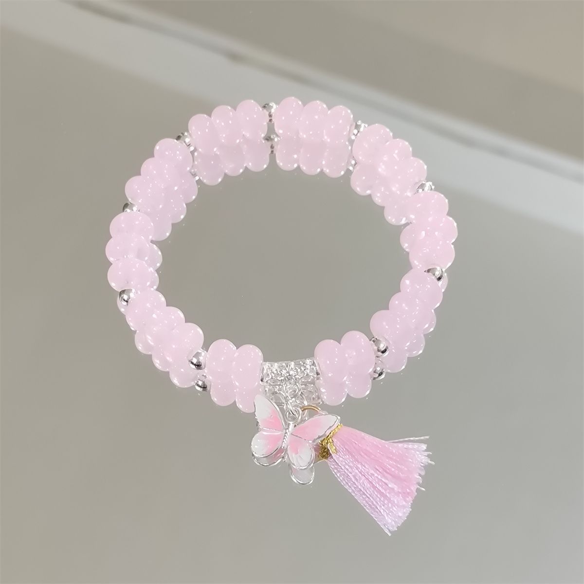 Ice soul butterfly tassel pink