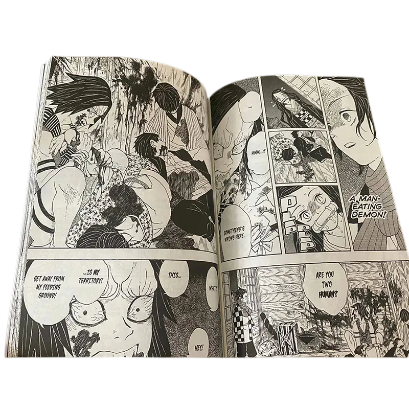 Buku Anak-anak Satu Warna Hardcover atau Softcover Anime Manga Komik Buku Membaca Layanan Pencetakan Kustom