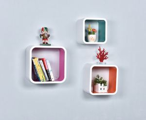 Caja de almacenamiento de apilamiento funcional, juego de estante de cubo decorativo de montaje en pared - Product Image 5