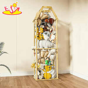 Bằng gỗ sở thú theo chủ đề đồ chơi sang trọng Tổ Chức-nhiều lớp Thú nhồi bông lưu trữ giá với "sở thú của chúng tôi" Dấu hiệu cho phòng trẻ em w08c406 - Product Image 5