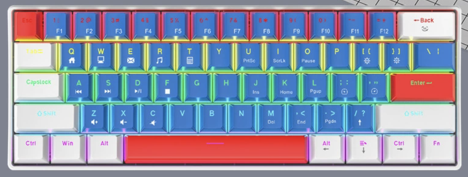K61 Azul + Blanco + Rojo