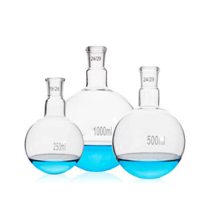 25ml 50ml 100ml 500ml 1000ml 2000ml Borosilicate <strong>Glass</strong> <strong>3.3</strong> Chemistry Round Bottom Flask With One Neck - Product Image 1
