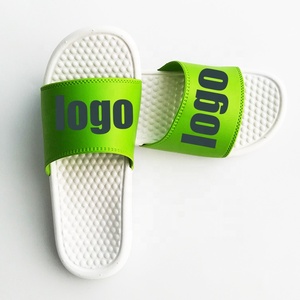 Design di base stampa personalizzata Logo Pattern Slip On Plain Massage sole sandali da donna Open Toe Slides Slide-on pantofole causali - Product Image 5