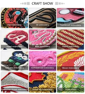 Tùy chỉnh thiết kế logo thêu các bản vá lỗi bán buôn các bản vá lỗi sắt trên cá nhân thiết kế thêu vá - Product Image 6