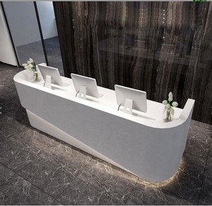 现代设计高品质办公室前台接待台l形前台沙龙接待台 - Product Image 4