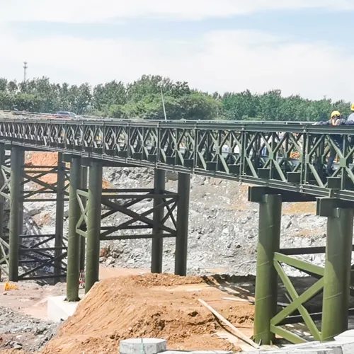 Piezas de puente de acero, pintado a mano