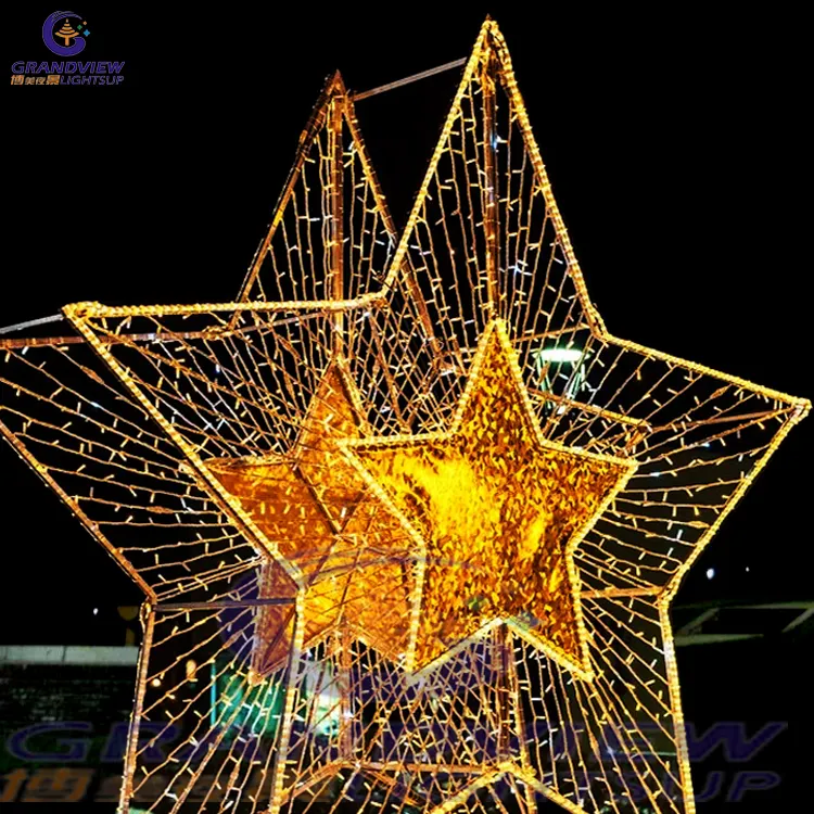 Большая уличная Рамадана Grandview, праздничное уличное украшение, 3d Рождественские звезды, дисплеи, мотив
