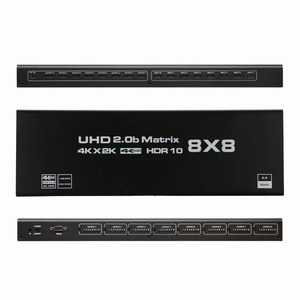 2025 Werkseitig 4K für HDMI Matrix 8x8 8-In 8-Out HDMI 2.0b HDCP 2.2 Switch Splitter Konverter mit Remote 4K 60Hz RGB Down scaler RS2