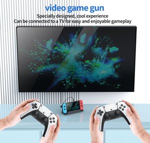 オリジナルM20 7インチハンドヘルドゲームコンソールデュアルワイヤレスコントローラー付きモーションセンシングガンWi-Fi大3D PSPゲーム用