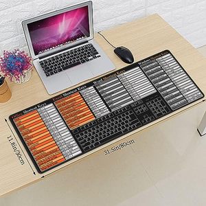 Computer Office PowerPoint Excel Text Short cut Mauspad Längen erweiterung XL Mauspad Large Seam Edge Table Pad - Product Image 5
