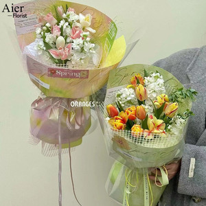 Aierfloristフラワーパッケージガーゼローズブーケライニング花の手工芸品素材花屋素材フラワーラッピングメッシュ紙
