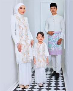 Customized Islma Baju Kurung Mom and Kids 2 Piece Chiffon <strong>Sets</strong> Add Diamond Top and Skirt <strong>Set</strong>