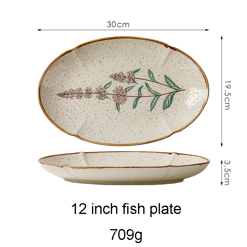 plato de pescado de 12 pulgadas